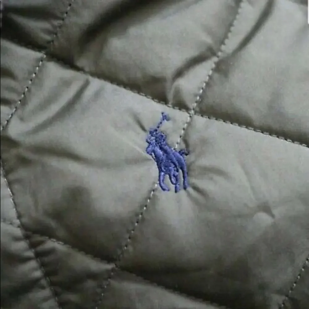 Polo Ralph Lauren Hagan Boys Quilted Barn Jacket Olive Corduroy Trim Sz 6 Preppy